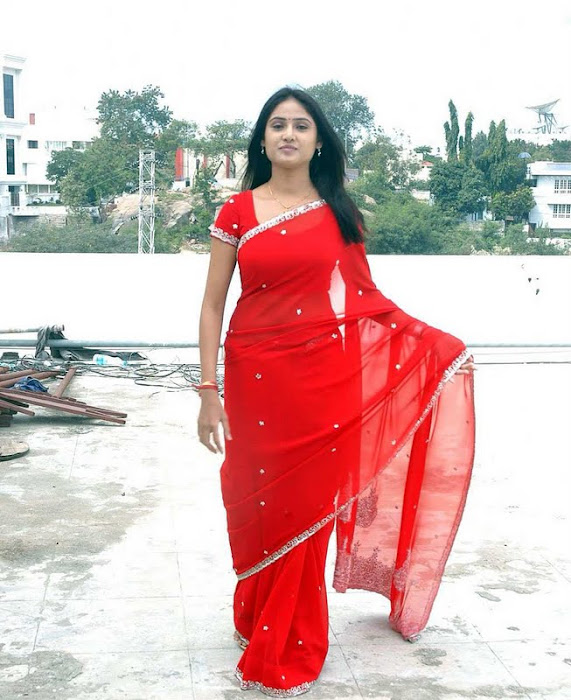 sony charishta red saree hot photoshoot